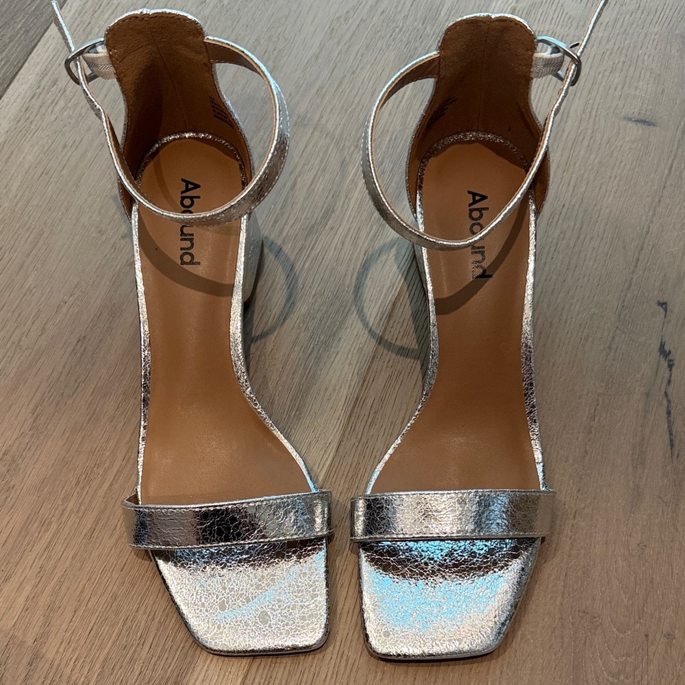 Abound Metallic Silver Heeled Sandals